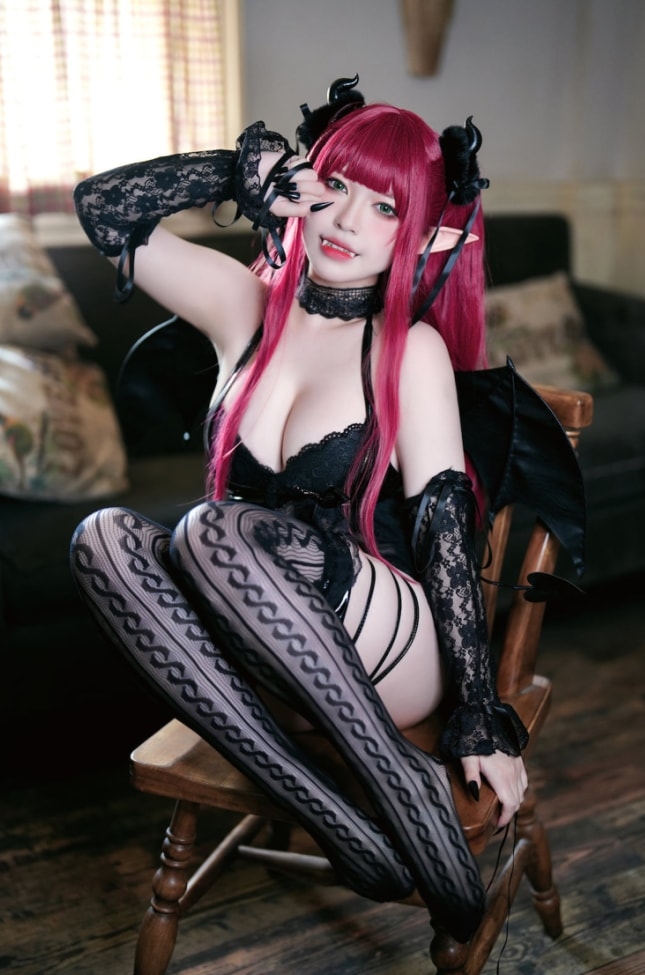 图片[1]-半半子 – NO.64 小恶魔利兹 [62P2V-715MB]-蜜桃啵啵