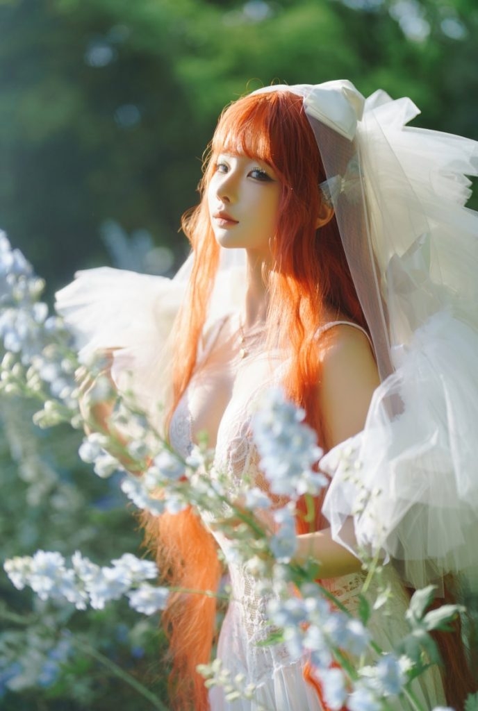 图片[1]-蠢沫沫 NO.357 花丛婚纱 [67P-517MB]-蜜桃啵啵