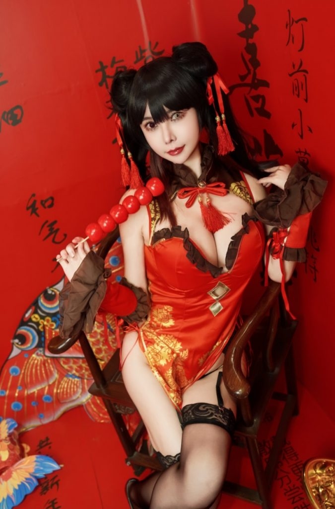 图片[1]-亚马逊鲶鱼 – NO.15 时崎狂三 旗袍[25P-379MB]-写真栈