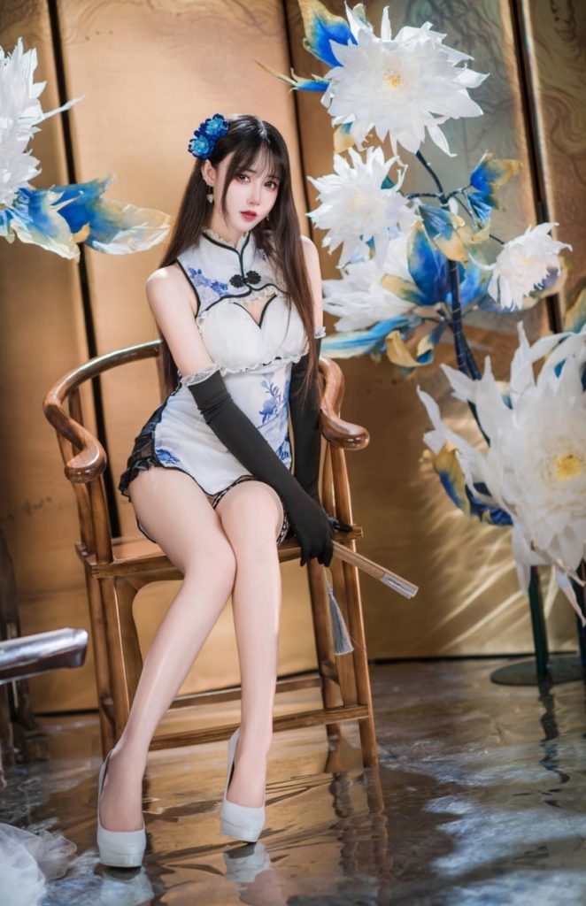 图片[1]-羽生三未 – NO.23 艳娘幻梦谭 瓶儿 青花瓷旗袍 [25P-294MB]VIP-写真栈